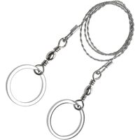 Fierastrau manual cu sarma pentru supravietuire si camping ADM, portabil, otel inoxidabil, taiere lemn, plastic, os, metal moale, 70 cm