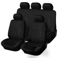 Set Huse Scaune Auto RoGroup Mesh, material textil, 9 Bucati, culoare negru 