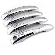 Set ornamente cromate din otel pentru manere usi, compatibile Audi A4 B8 (2007 -2015), 4 bucati