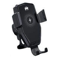 Suport telefon auto Siegbert cu incarcare wireless, fixare in grila de ventilatie
