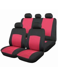 Set Huse Scaune Auto pentru Mitsubishi ASX - RoGroup Oxford Rosu, 9 piese