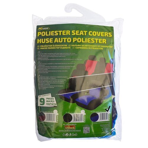 Set Huse Scaune Auto pentru Alfa Romeo 147 - RoGroup Oxford Albastru, 9 piese